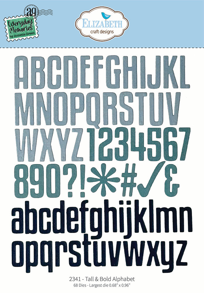 Elizabeth Craft Designs Tall & Bold Alphabet Metal Die Set